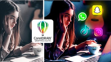 Photo Manipulation Ep 4 | Glowing Social Media Icon | Glow Effect in CorelDRAW | coreldraw