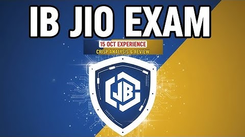 🎯 My Experience of IB JIO Exam 2025 | Full Review + Preparation Tips + Honest OpinionHey everyone .