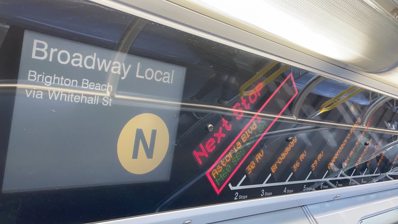 BMT Subway: R160B Siemens (N) Train Ride from Ditmars Blvd to Brighton ...