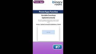 Use UpdateContext() Function to Local Variable in Power Apps #m365