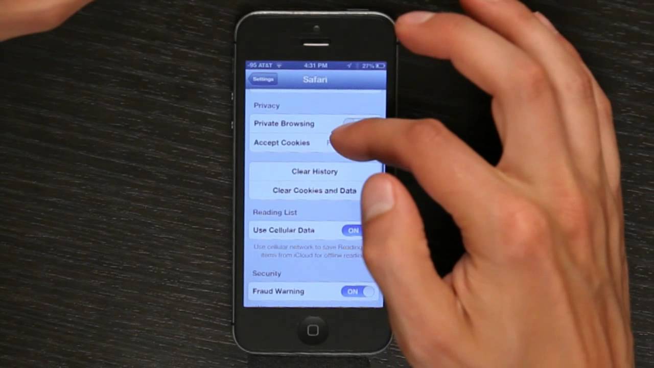 how to access safari preferences on iphone