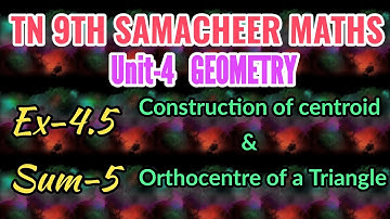 Tn samacheer 9th maths exercise 4.5 sum 5 Practical Geometry unit 4