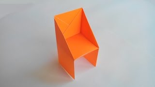 Простой стул оригами, Simple origami chair Простой стул оригами, Simple origami chair