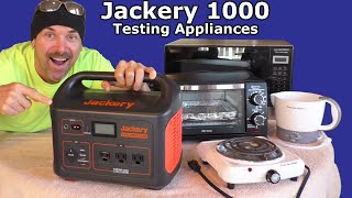 Jackery 1000 testing Appliances \& SOLAR PANEL Charging REVIEW Newpowa Van Life RV system PREPPER