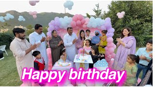 Happy birthday Aayat Tayyaba | pehli bar paharon py birthday 🥳 | Sitara Yaseen vlog