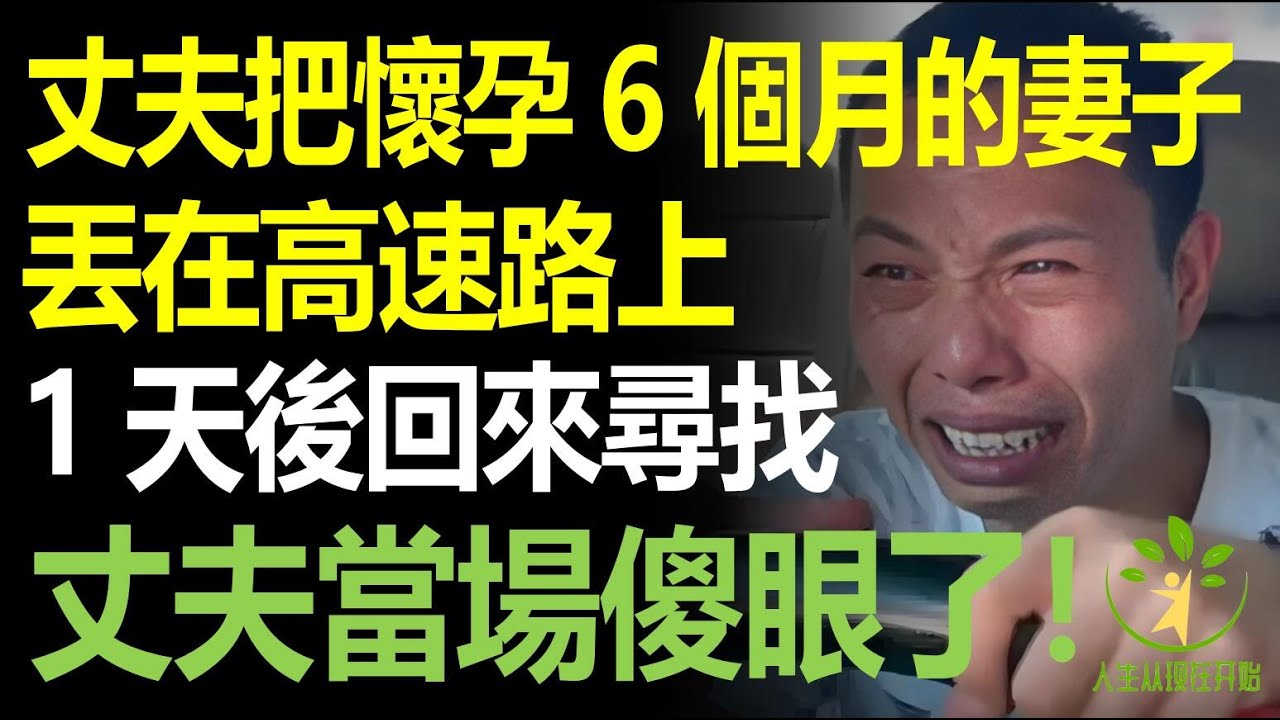 夫妻在開車路上吵架，丈夫一氣之下把懷孕的妻子丟在高速路上，1天後丈夫返回尋找，看到一幕當場驚呆！