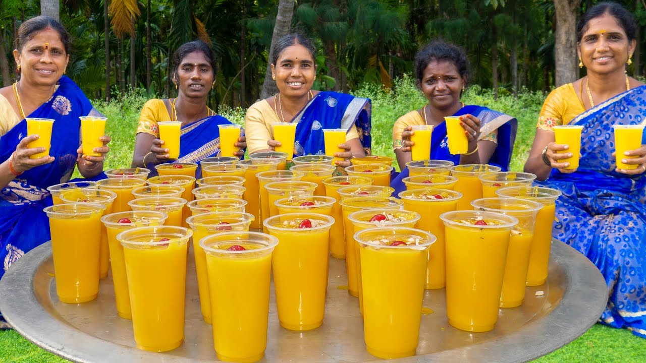 MANGO MILKSHAKE | Homemade Milkshake making | Village Style