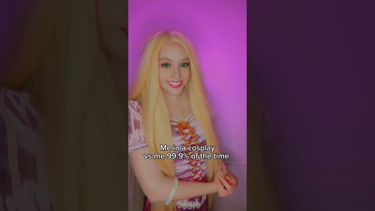 Me in cosplay vs me out of cosplay  Rapunzel #cosplay Tangled