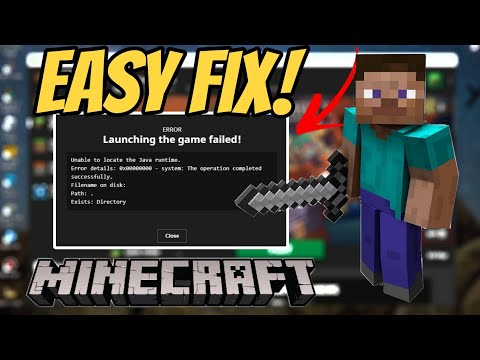 Fix Launching the Game Failed! Unable to locate Java runtime Minecraft