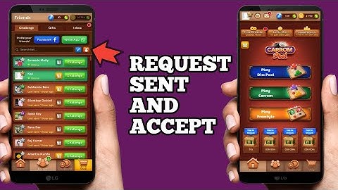 How to send friend request and accept friend in carrom pool