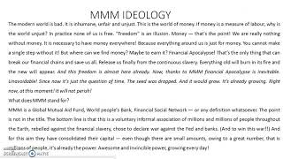Screen cast video of MMM ideology