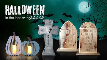 Halloween Gravestones & Candle Holders | Halloween Projects with Beki & Todd | Vectric CNC Projects