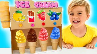Ice Cream & Watermelon Challenge for kids - Funny toy stories