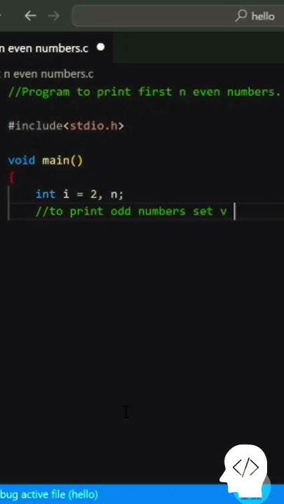 Program to print first n even numbers viral coder code codeing ...