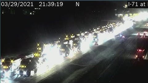 Fatal crash, car fire closes I-71 in Delaware County