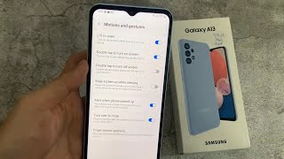 Samsung Galaxy A13: How to Turn "Lift to Wake" & "Double Tap to Turn On Screen" Feature On & Off