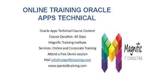 Online training on oracle apps technical |USA
