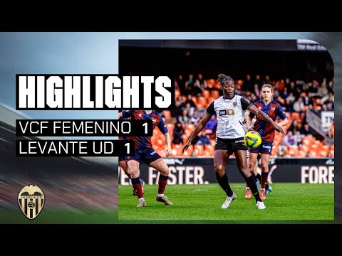 VALENCIA CF FEMENINO 1 - 1 LEVANTE UD | RESUMEN DEL PARTIDO - JORNADA ...