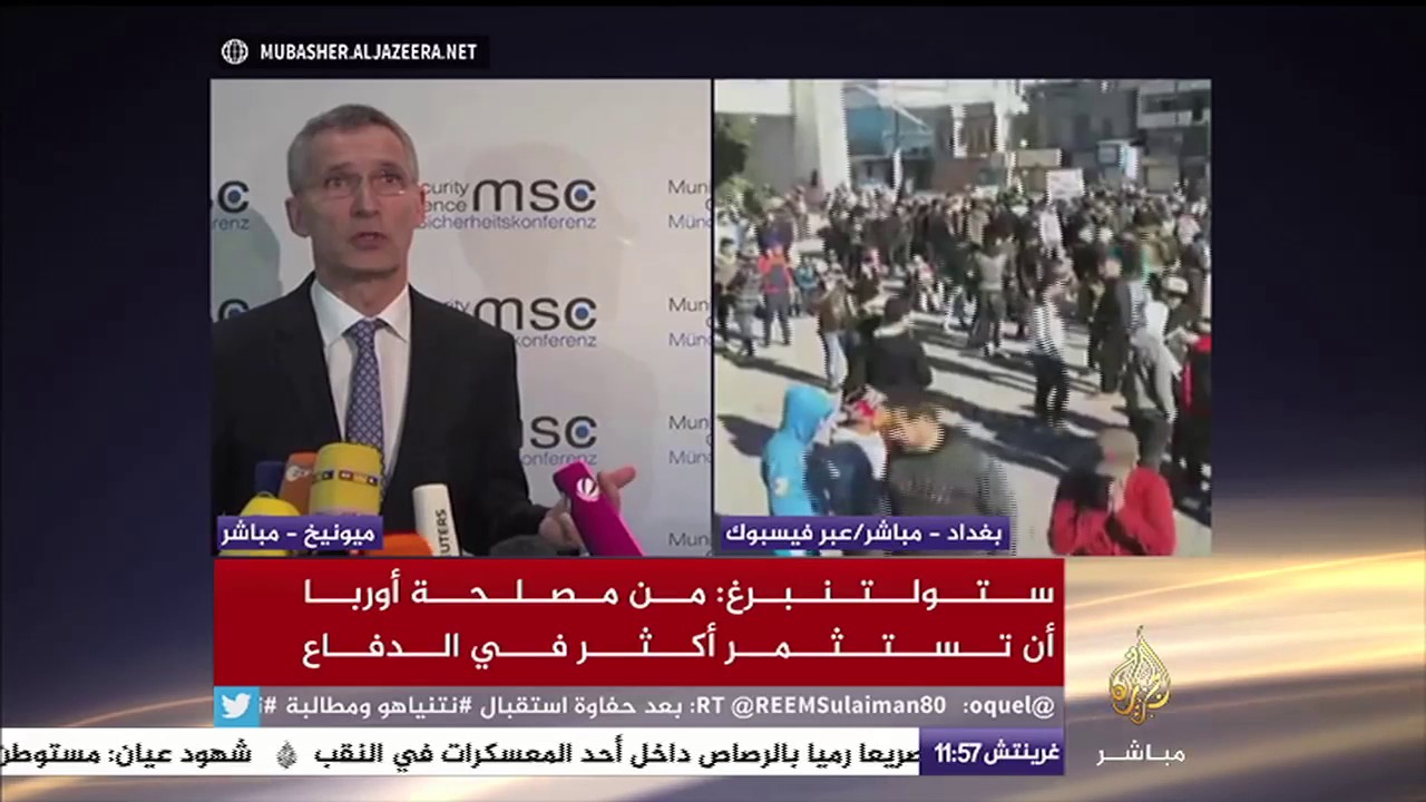 تصريحات للأمين العام لحلف شمال الأطلسي أثناء مشاركته في مؤتمر ميونخ للأمن