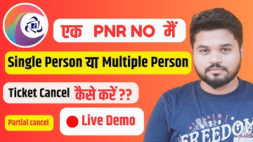 how to cancel a single passenger from ticket from irctc