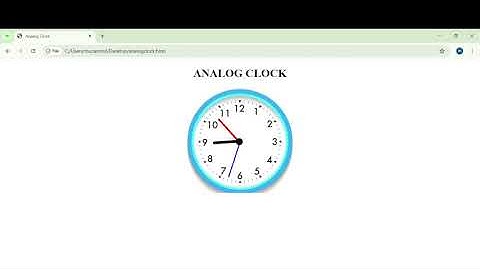 Simple Analog clock using HTML CSS and JAVASCRIPT