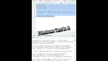 Friedman Test (nonparametric repeated measures ANOVA) in R #coding #dataanlysis #rstudio #rcode