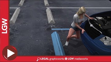 Parking lot slip and fall animation