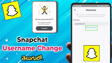 How to change Snapchat Username in telugu