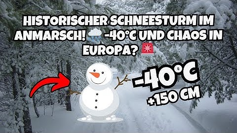 Historischer Schneesturm Im Januar 2025: Kommt Die Arktische Kälte Nach Europa?