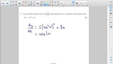 OCR Core 3 January 2009 q4i - A2 Maths - The Chain Rule