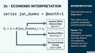 EViews Techniques: Using Date Functions and Creating Seasonal Dummy Variables #eviews #econometrics