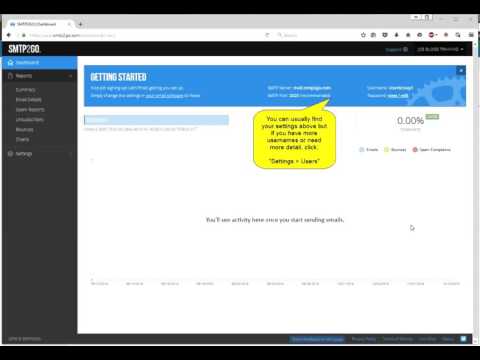 SMTP2GO Tutorial - 01 Basic Settings