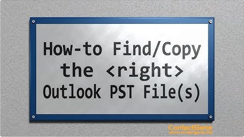 Finding/Selecting the right Outlook Data Files