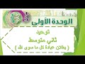 شرح وحل توحيد / ثاني متوسط / ف1 / الوحدة الأولى" بطلان عبادة كل ما سوى الله " ص١١ / منهج  1441ه