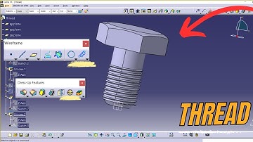 CATIA How to make a screw with two methods Helix and Thread command