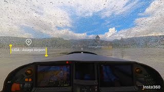 Insta360 One Inch test on Risen aircraft cockpit at Asiago airport