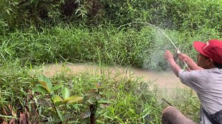 HABIS HUJAN!!! MANCING IKAN LELE LIAR DI SUNGAI KECIL SAAT AIR KERUH