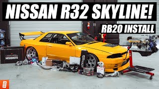 Building and Heavily Modifying a 1989 Nissan Skyline R32 GTS-T - Part 13: Engine Install!