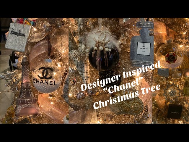 DESIGNER INSPIRED “CHANEL” CHRISTMAS TREE & DIY ORNAMENT TUTORIAL