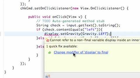 Android Application Development   29   Set Gravity within Java