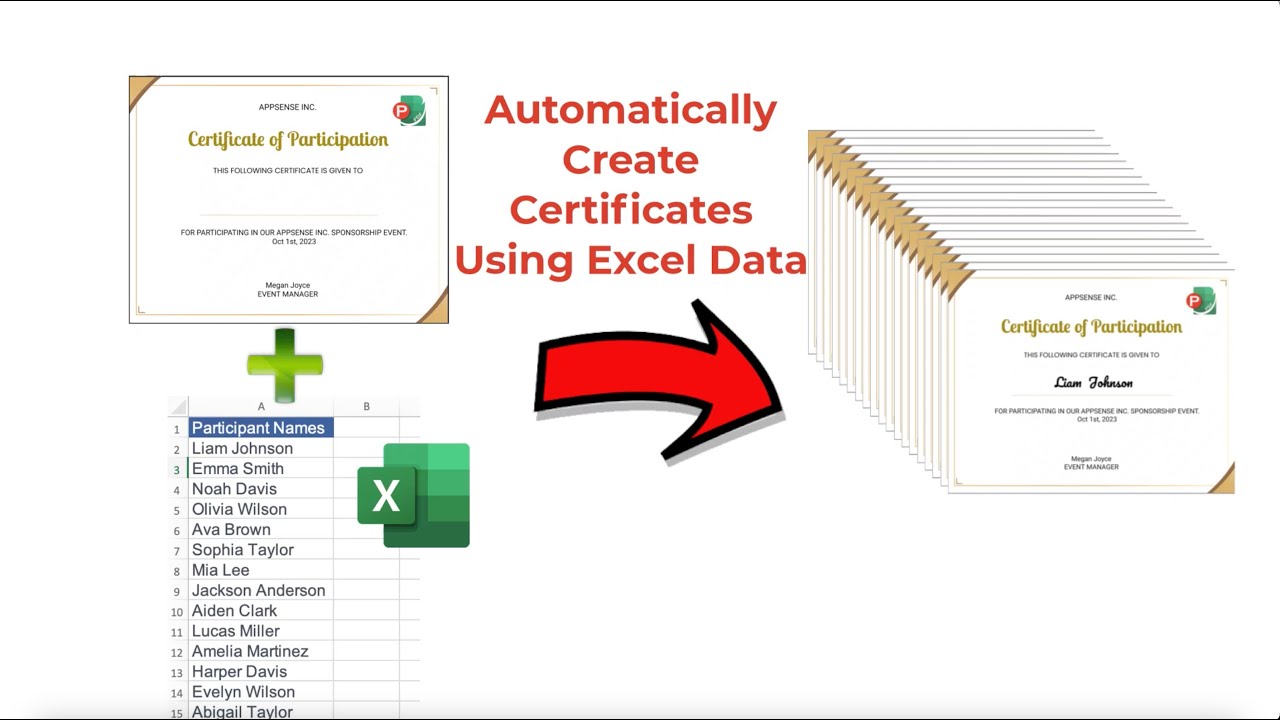 Batch fill Certificates using Power PDF Filler for Excel(Introduce new ...