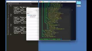 JSONiq FLWOR expressions using NodeJS CLI tools