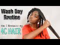 Wash Day Routine on Long 4C Natural Hair