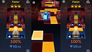 Rolling Sky- Faster (Hard Mode) Complete with All crowns and gems