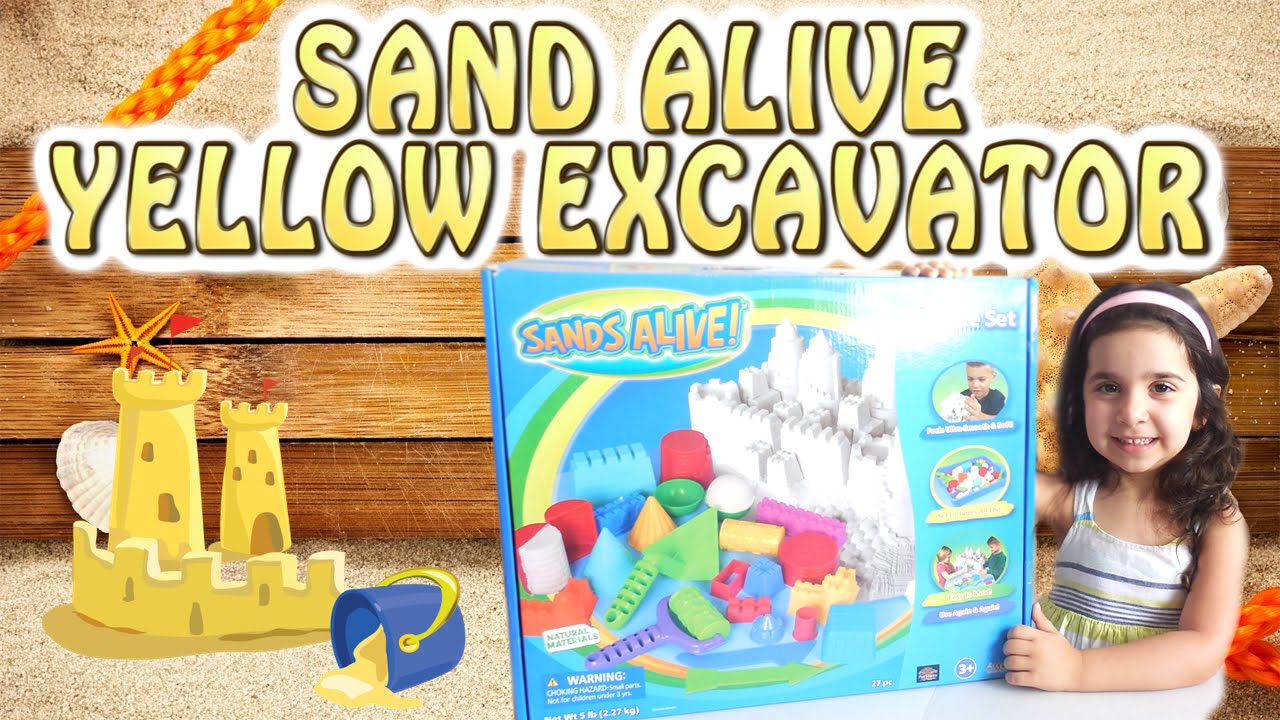 Живой Песок Кинетический песок + Желтый экскаватор. Alive sand or Kinetic sand + Yellow excavator