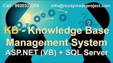Knowledge Base Management System  ASP.NET, Configuration demo by readymadeproject.com