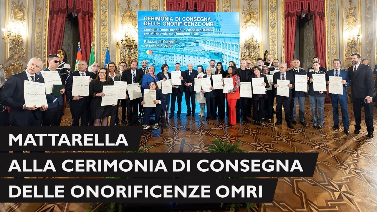 Mattarella consegna le onorificenze dell’Ordine al Merito della Repubblica Italiana