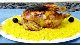 احلى دجاجة محشية بالارز المبهر وشكلها يحير يا نهار ابيض?Chicken stuffed with dazzling rice