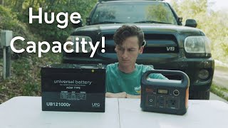 This Battery is Better than a Jackery for your Overland Fridge | 12v AGM Battery Solar Install