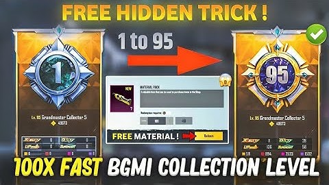 bgmi me collection level kaise badhaye | how to increase collection level in bgmi fast 1 To 95